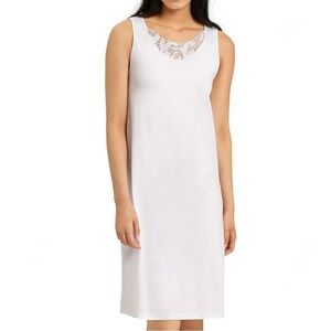 Hanro Felice Lace-Trimmed Supima Cotton Nightgown – White, XS (NWT)
